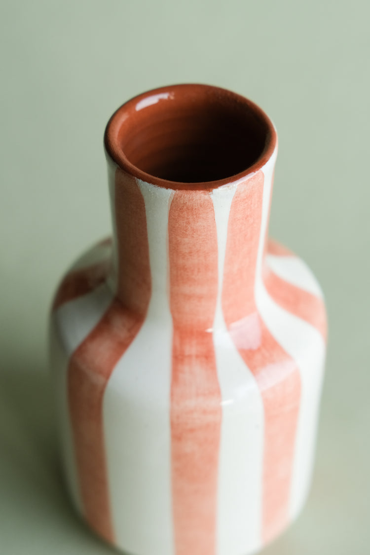 Striped Ceramic Vase