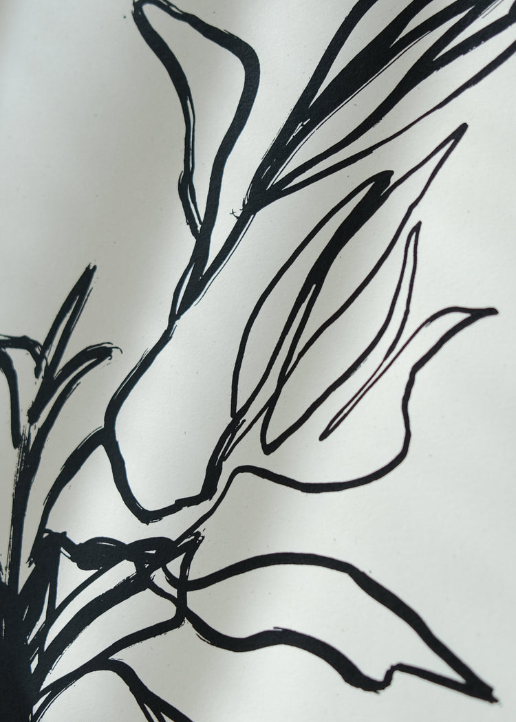 Flora Art Print In Noir