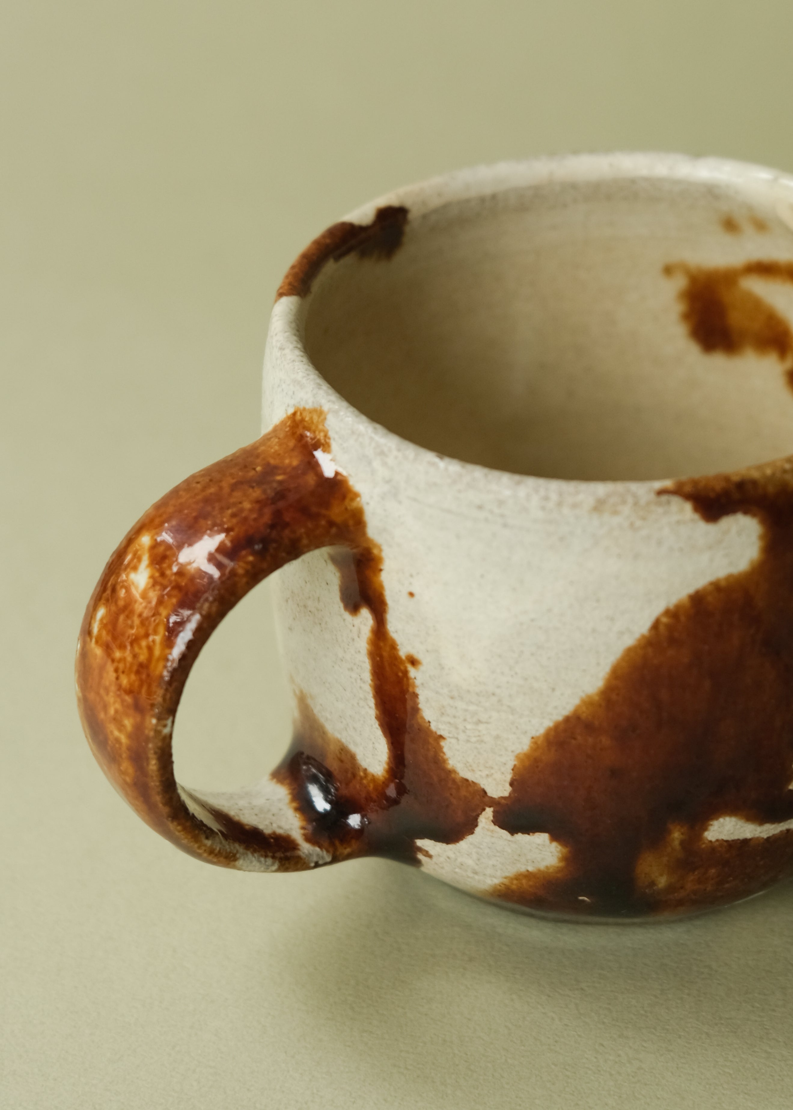 Cowhide Splatter Glazed Mug
